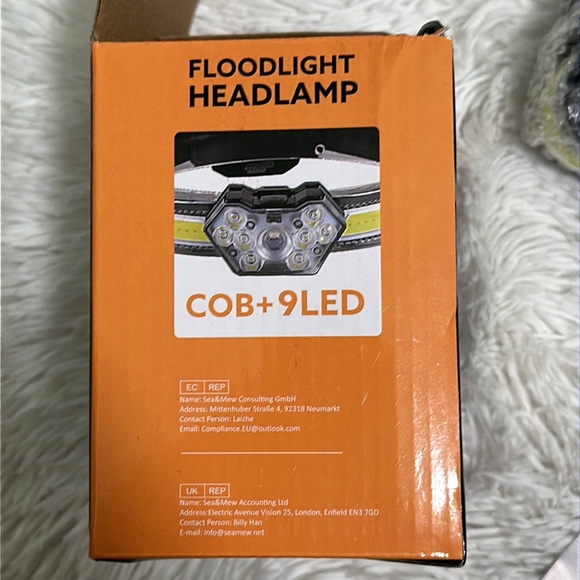 😊 NEW Floodlight Headlamp COB+ 9 LED 2 Pack - Picture 3 of 4